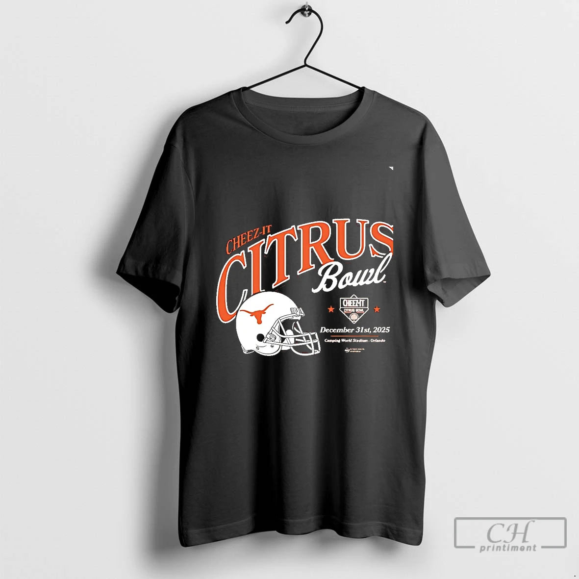 Classic Texas Longhorns 2025 Cheez It Citrus Bowl Helmet Chriast T-Shirts, Hoodie, Sweatshirt | InkThreadWorks.com