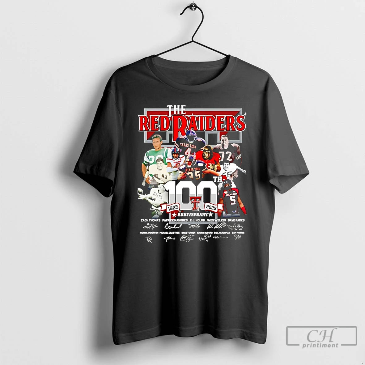 Classic Texas Tech Red Raiders 100th Anniversary 1925 2025 Signatures T-Shirts, Hoodie, Sweatshirt | InkThreadWorks.com
