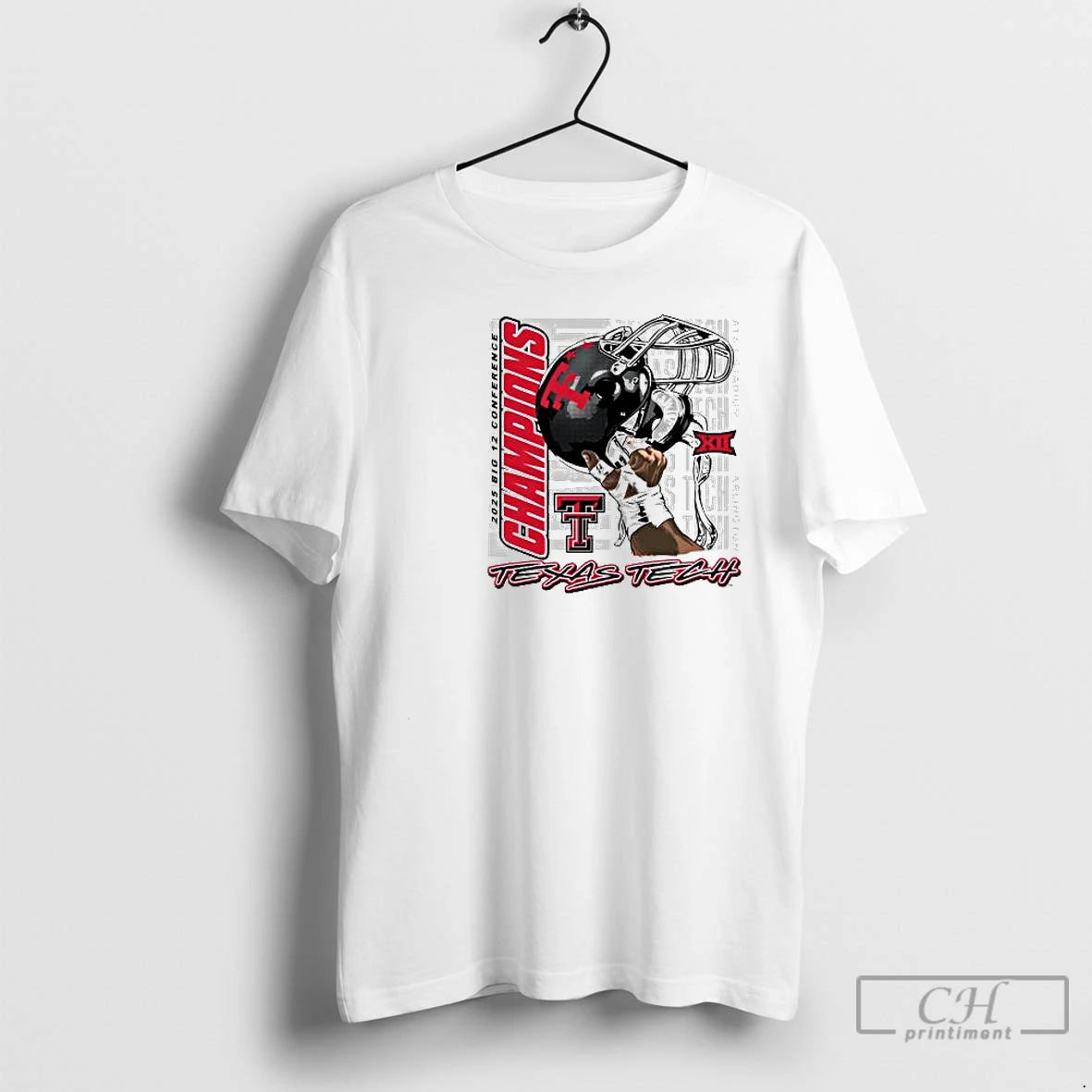 Classic Texas Tech Red Raiders 2025 Big 12 Champions Raise Em Up Circle White T-Shirts, Hoodie, Sweatshirt