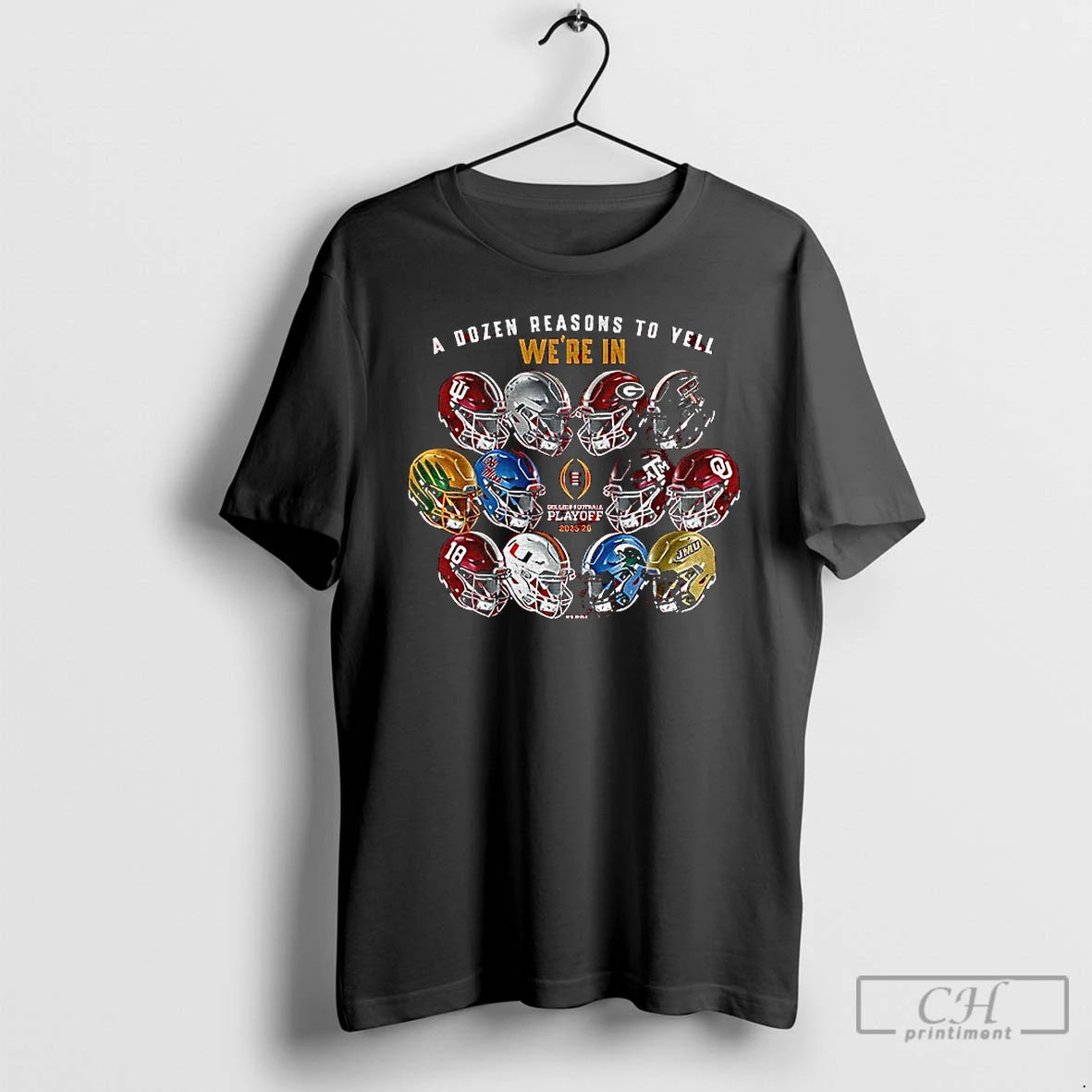 Classic Texas Tech Red Raiders 2025 Cfp 12 Team Helmets A Dozen Reasons To Yell T-Shirts, Hoodie, Sweatshirt