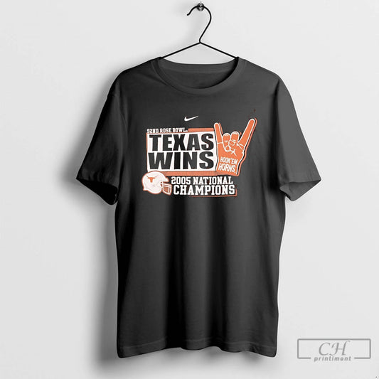 Classic Texas Wins Hook Em Horn 2025 92nd Rose Bowl National Champions T Shirts Sweater