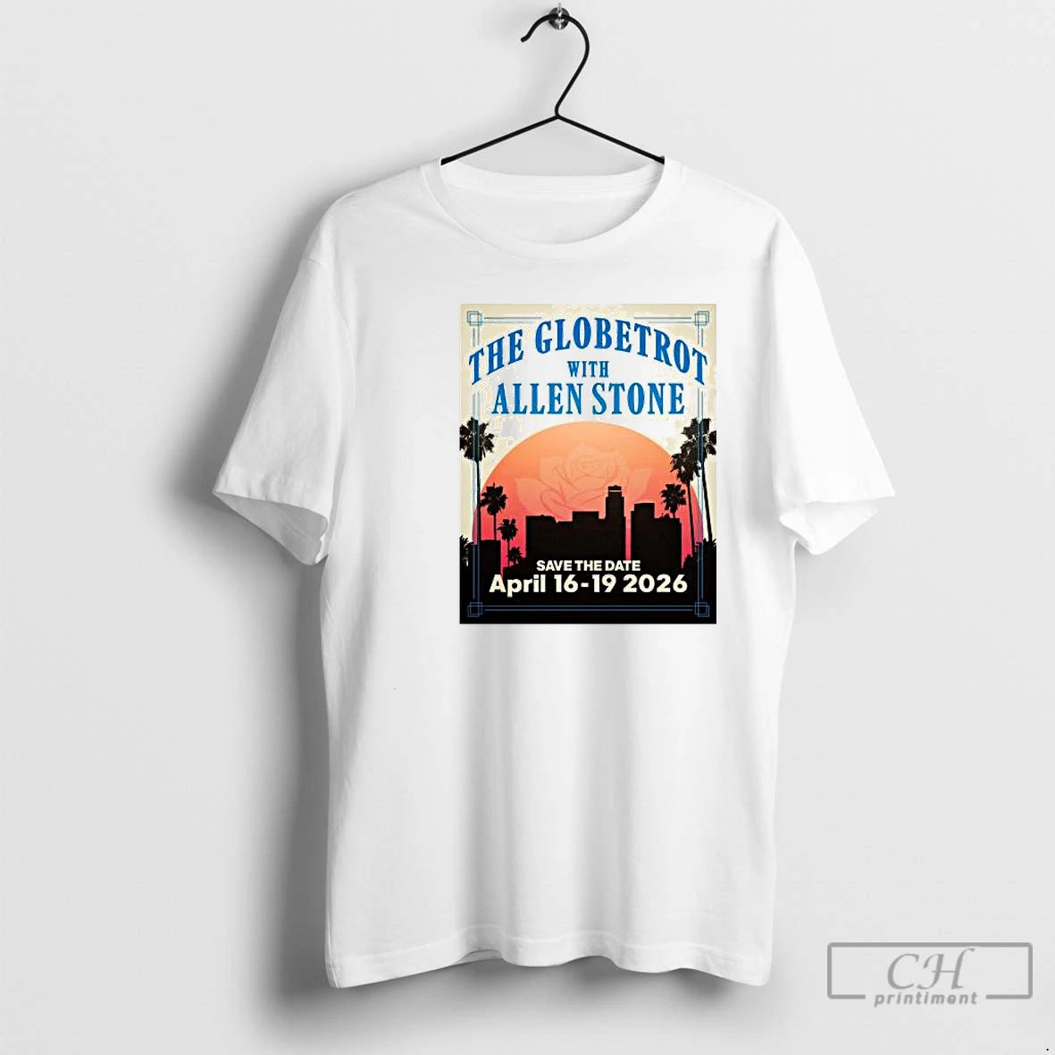 Classic The Globetrot Allen Stone April 16 19 2026 Circle White T-Shirts, Hoodie, Sweatshirt | InkThreadWorks.com