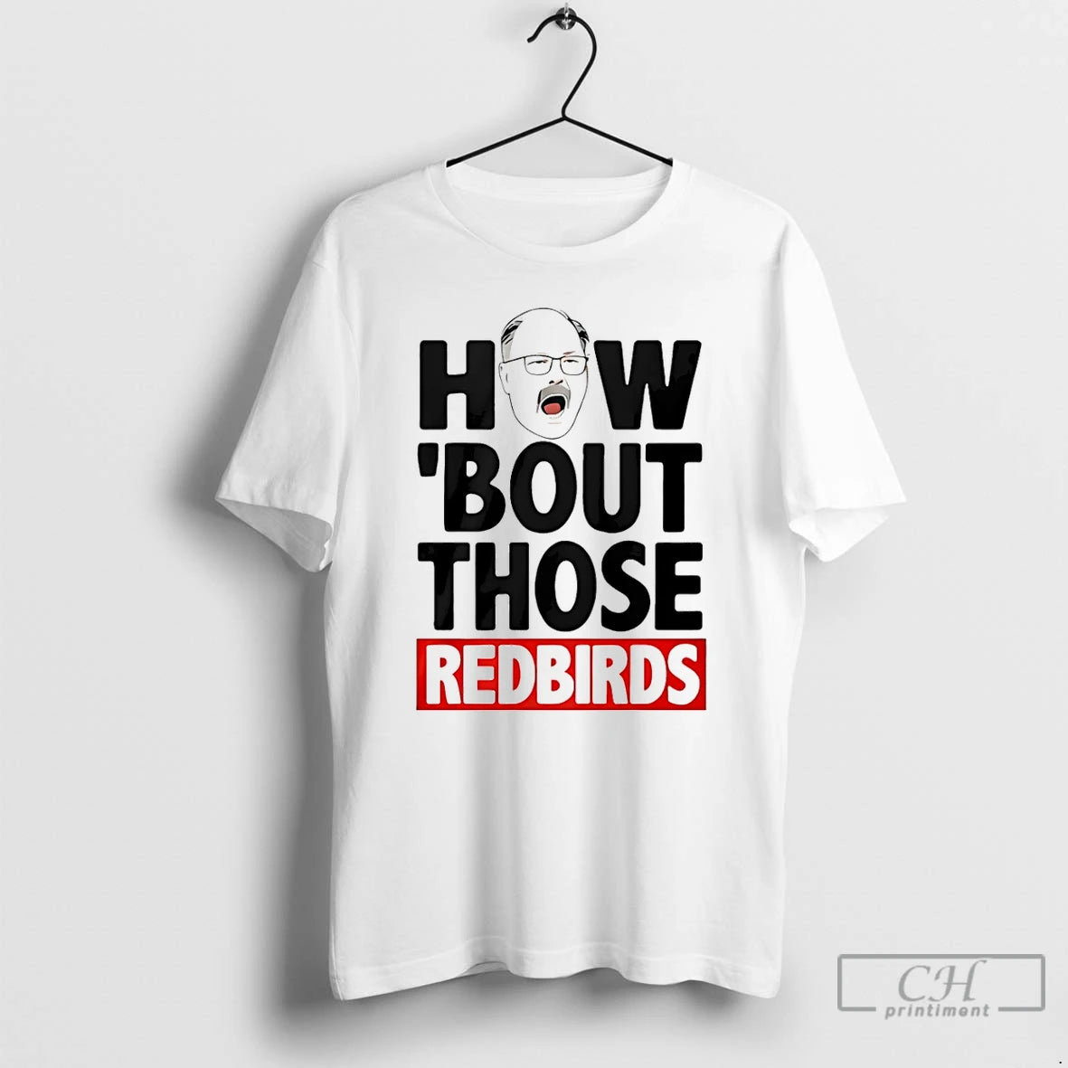Classic The Spack Stache How Bout Those Redbirds Funny T-Shirts, Hoodie, Sweatshirt | InkThreadWorks.com