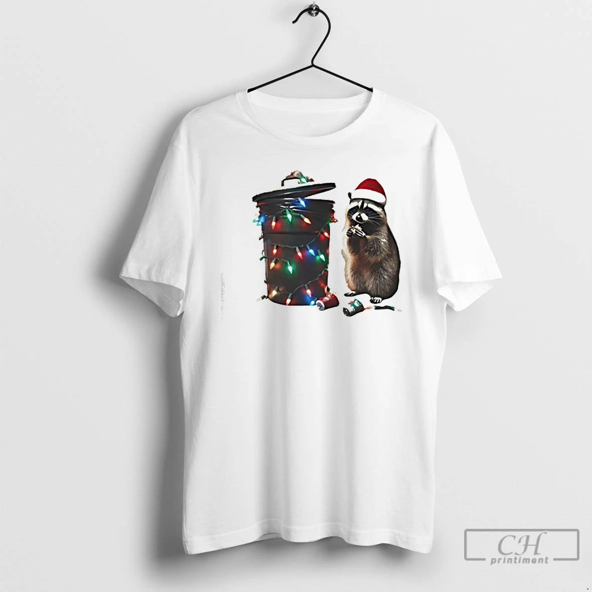 Classic Trashy Christmas Raccoon Trash Lights Graphic T-Shirts, Hoodie, Sweatshirt | InkThreadWorks.com