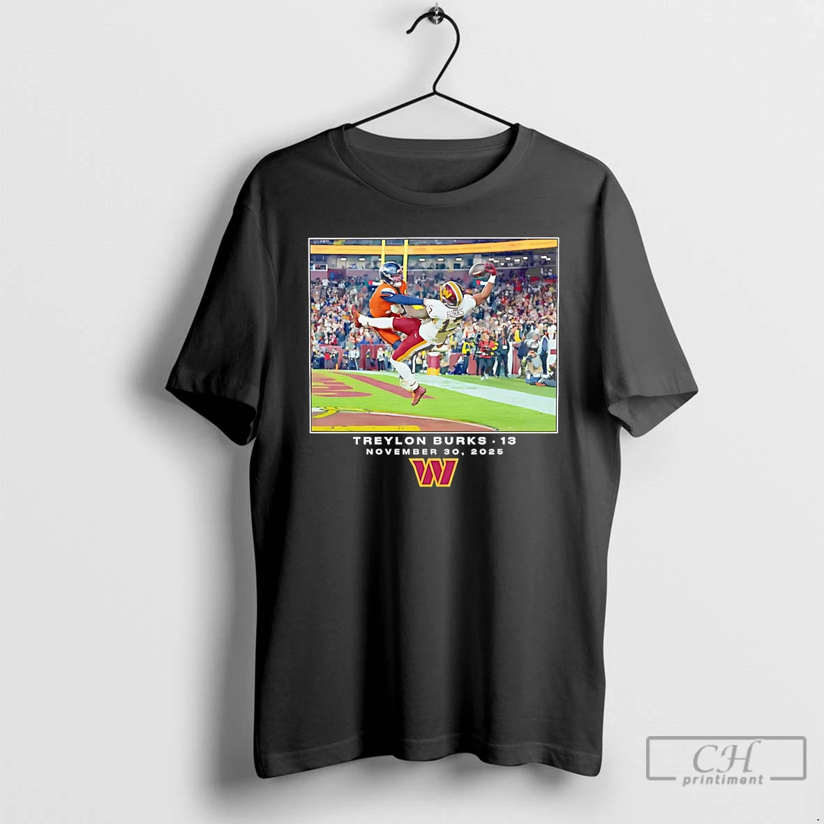 Classic Treylon Burks Moment Photo 2025 Washington Commanders T-Shirts, Hoodie, Sweatshirt | InkThreadWorks.com