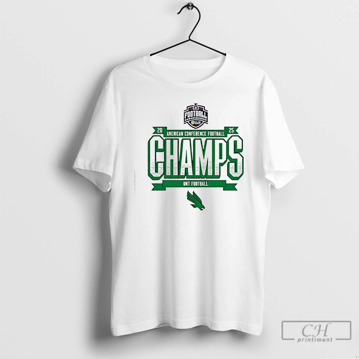 Classic Unt Football 2025 Amercan Conference Champs Logo T-Shirts, Hoodie, Sweatshirt | InkThreadWorks.com