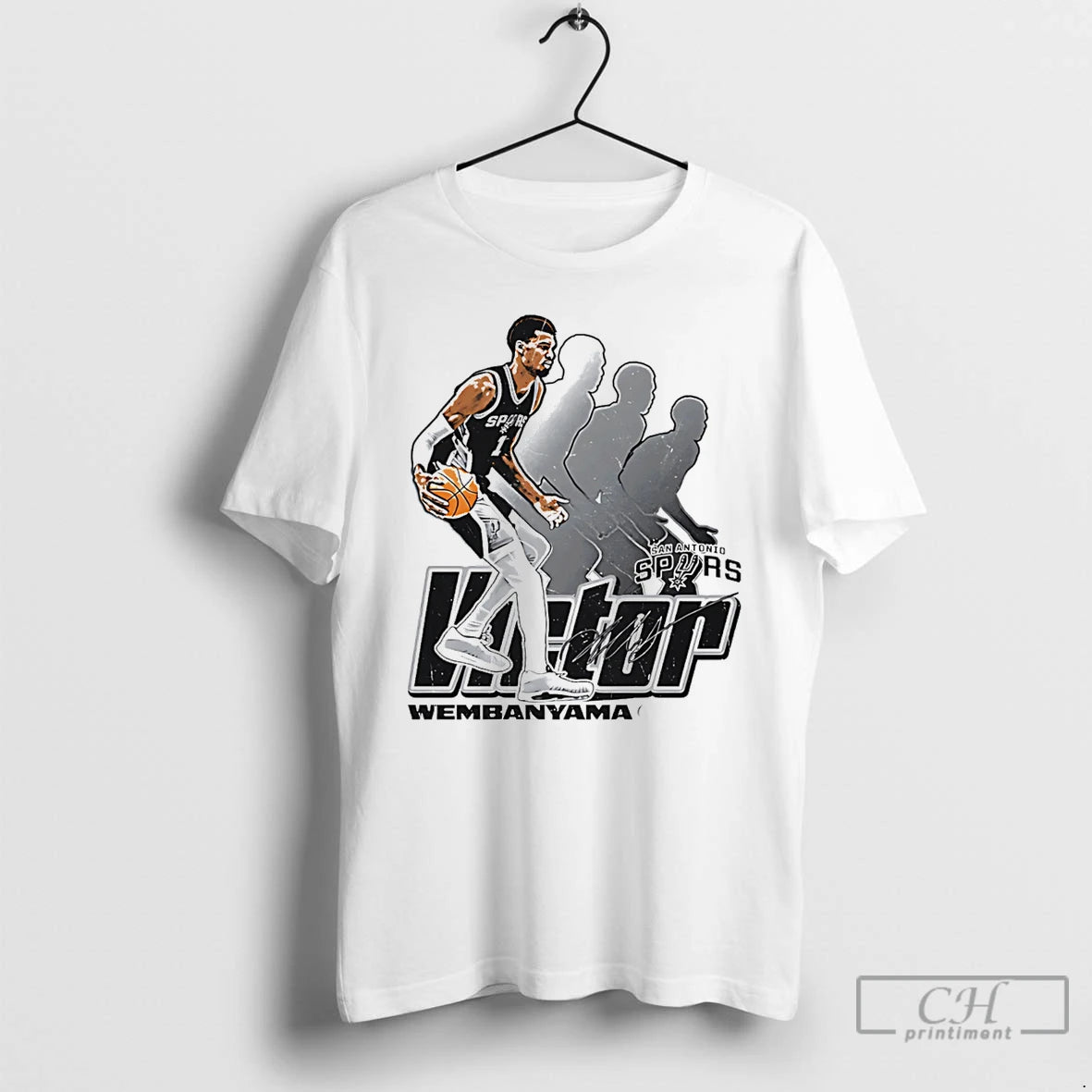 Classic Victor Wembanyama San Antonio Spurs Retro Signature