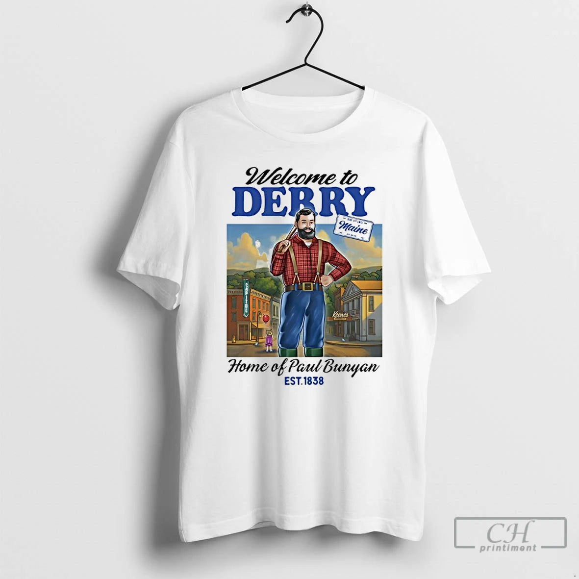 Classic Welcome To Derry Home Of Paul Bunyan Est 1838 T-Shirts, Hoodie, Sweatshirt | InkThreadWorks.com