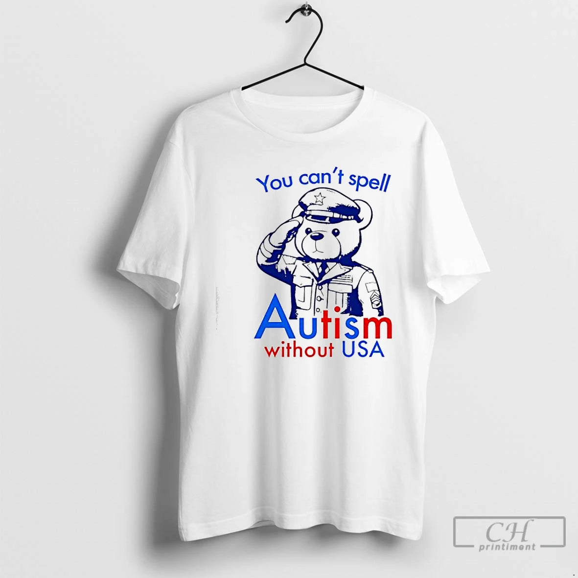 Classic You Cant Spell Autism Without Usa Bear T-Shirts, Hoodie, Sweatshirt | InkThreadWorks.com
