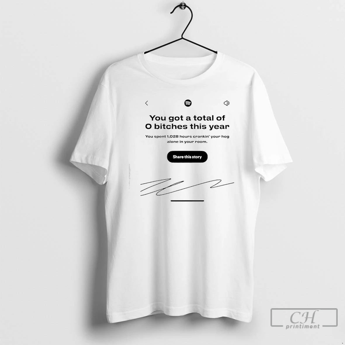 Classic You Got A Total Of 0 Bitches This Year Share This Story Signature T-Shirts, Hoodie, Sweatshirt | InkThreadWorks.com