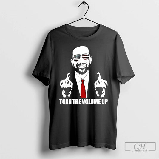 Classic Zohran Mamdani Tell Donald Trump Turn The Volum Up T-Shirts, Hoodie, Sweatshirt | InkThreadWorks.com