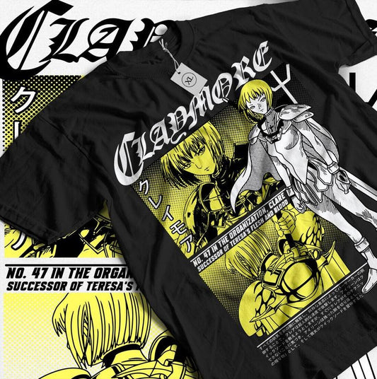 Claymore Clare T-Shirt S-4XL Kawaii Funny Girl Anime Manga Gift Shirt Tshirt S-4XLs Hoodie, Sweatshirt | InkThreadWorks.com