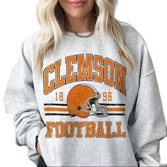 Clemson Sweatshirt, Retro Style Vintage Unisex Crewneck Unisex Sweatshirt T-Shirts, Hoodie | InkThreadWorks.com