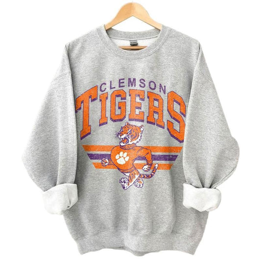Clemson Vintage Football Sweatshirt, Clemson University Unisex Football Sweatshirt T-Shirts, Hoodie | InkThreadWorks.com