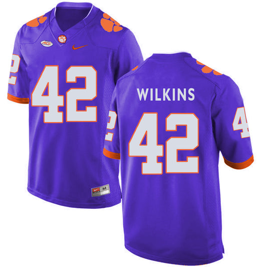 Clemson Tigers WILKINS 42 Purple
