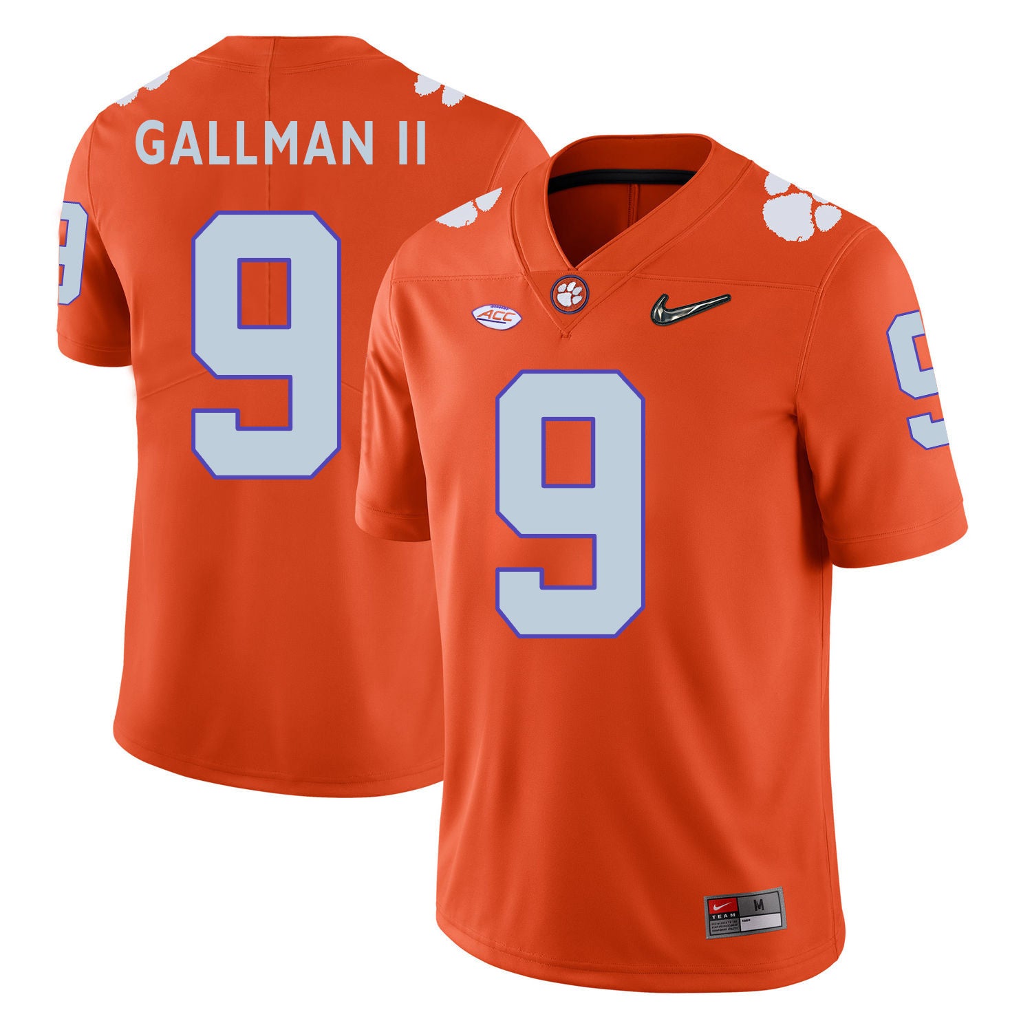 Clemson Tigers Wayne Gallman II 9 Diamond Edition Orange