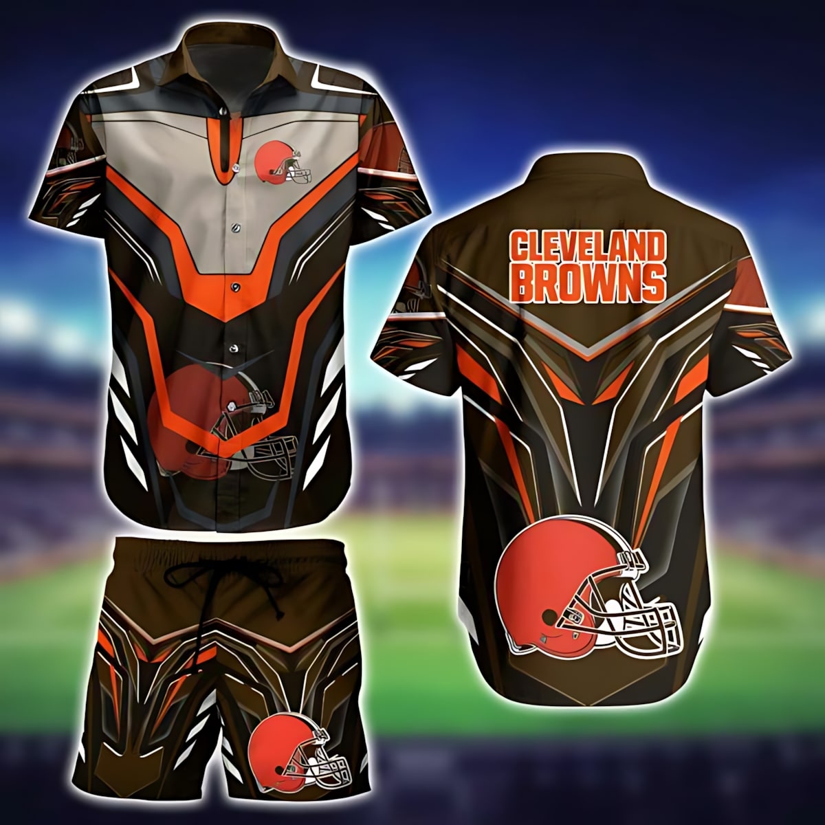 Cleveland Browns Hawaiian Shirt Armor Blaze Design 548943