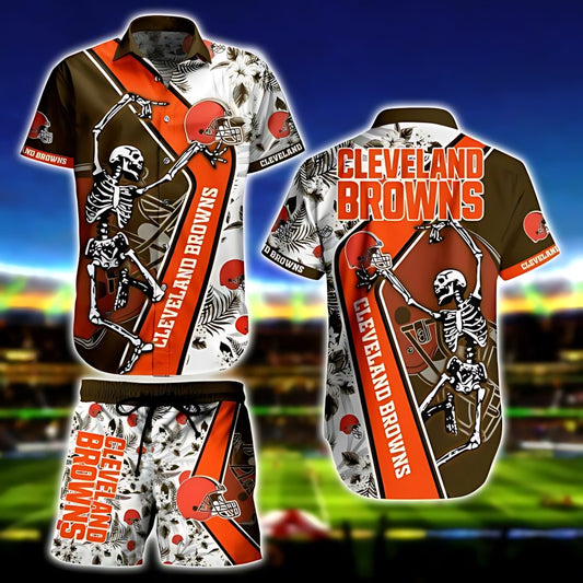Cleveland Browns Hawaiian Shirt Bone Crusher Design 544445