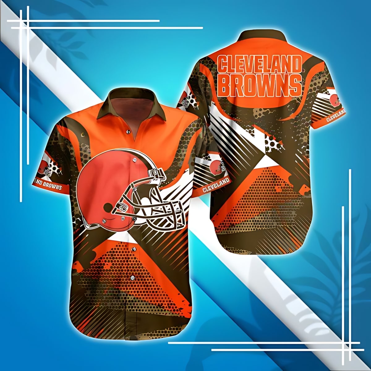 Cleveland Browns Hawaiian Shirt Dynamic Stripes Design 603094