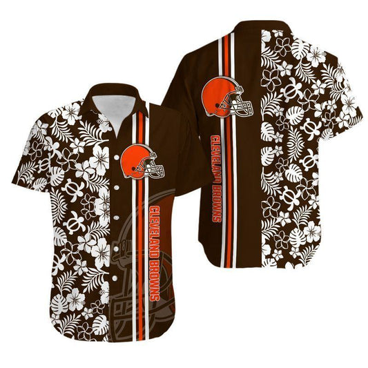 Cleveland Browns Floral Hawaiian Shirt Touchdown Design 281634