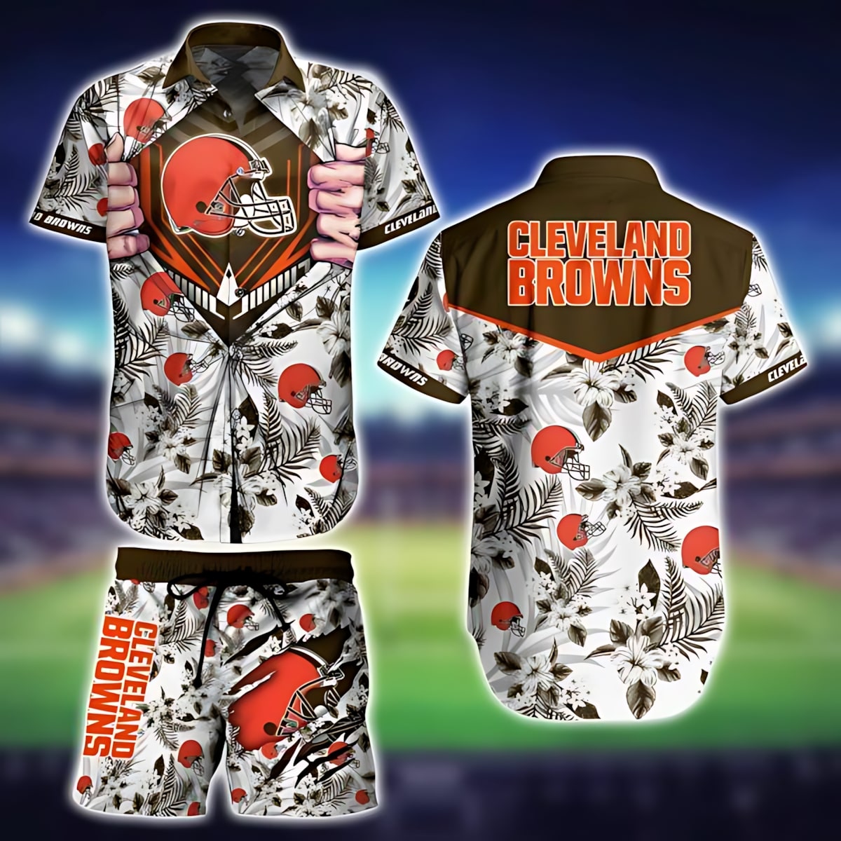 Cleveland Browns Hawaiian Shirt Hidden Strength Design by
