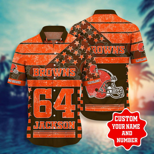 Cleveland Browns Custom Hawaiian Shirt Star Player Design 659590