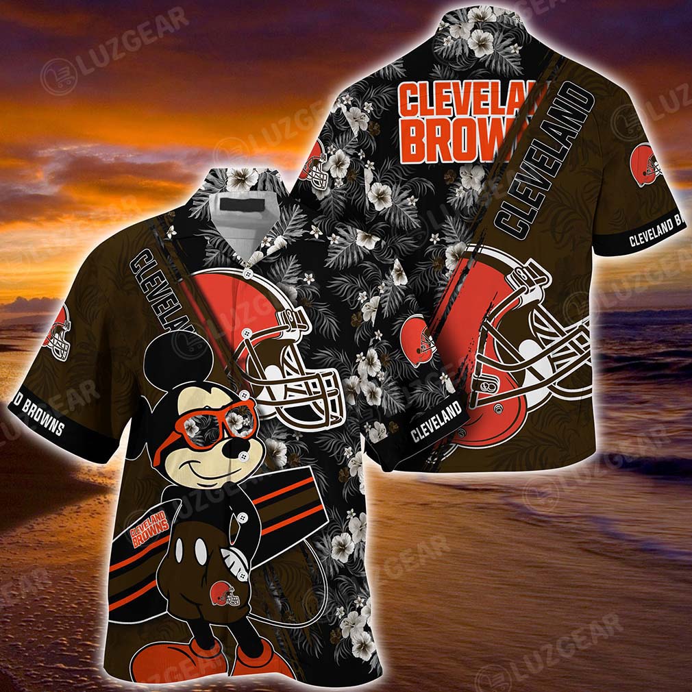 Cleveland Browns Hawaiian Shirt Surf Turf Design 598736