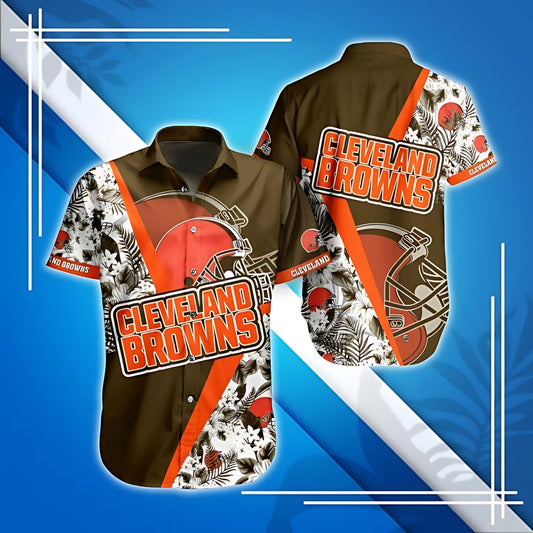 Cleveland Browns Hawaiian Shirt Tropical Rush Design 221326