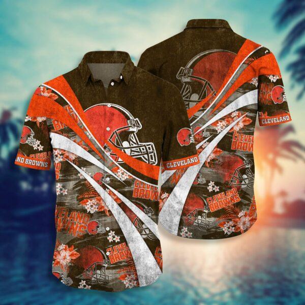 Cleveland Browns Hawaiian Shirt Wave Surge Design 522503