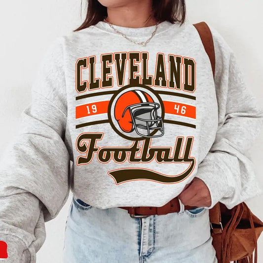 Cleveland Football Crewneck Sweatshirt ,Sweater ,Cleveland Sweatshirt ,Cleveland Game Day, Cleveland Fan Gifts ,Sunday...
