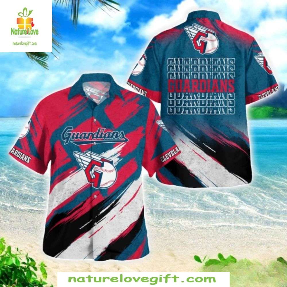 Cleveland Guardians Hawaiian Shirt Dynamic Slash Tropical MLB Baseball Apparel