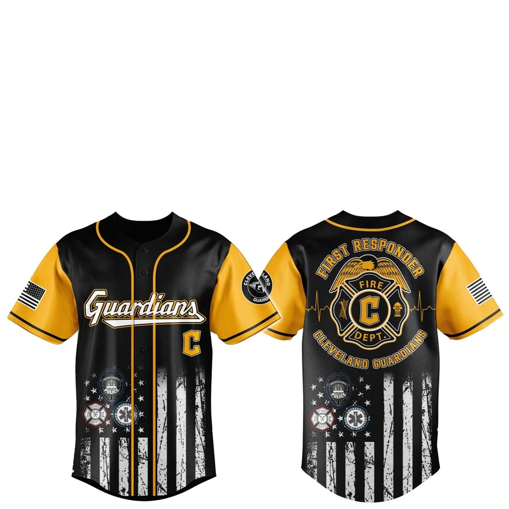 Cleveland Guardians First Responders 2025 Baseball Jersey Jogger Hat - Grishko.com