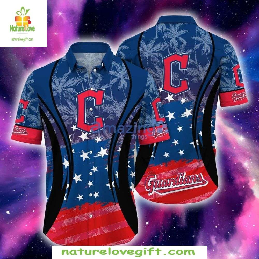 Cleveland Guardians Hawaiian Shirt Starry Night Tropical Baseball Apparel
