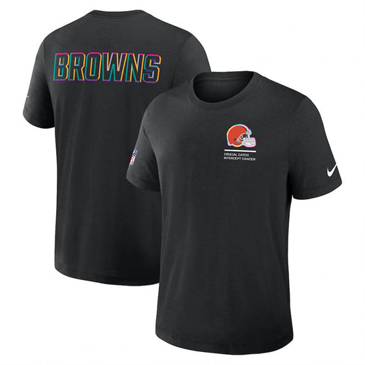 Cleveland Browns Black 2025 Crucial Catch Tri-Blend Dri-FIT T-Shirt