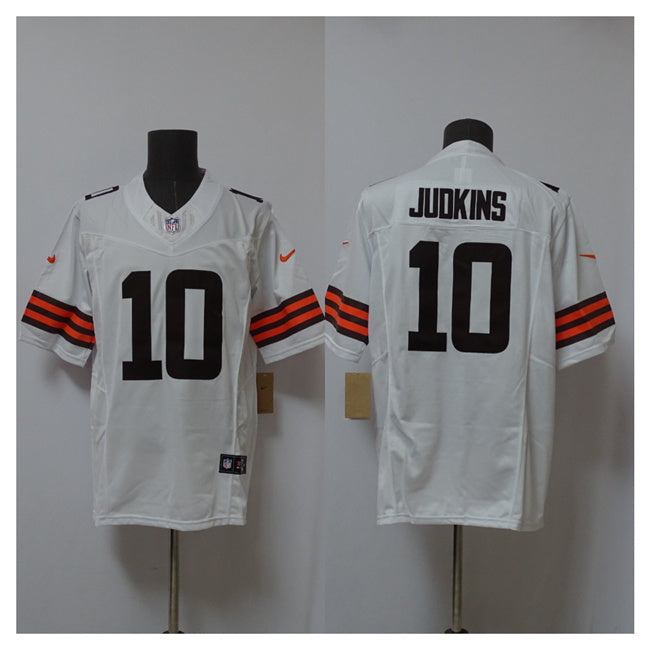 Cleveland Browns #10 Quinshon Judkins White 2025 Draft F.U.S.E. Vapor Limited