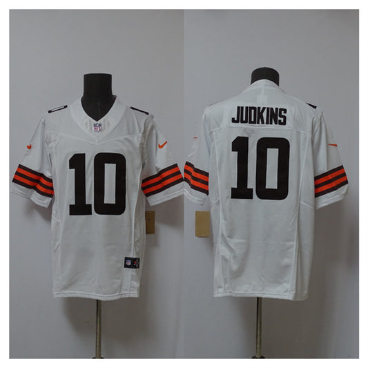 Cleveland Browns #10 Quinshon Judkins White 2025 Draft F.U.S.E. Vapor Limited