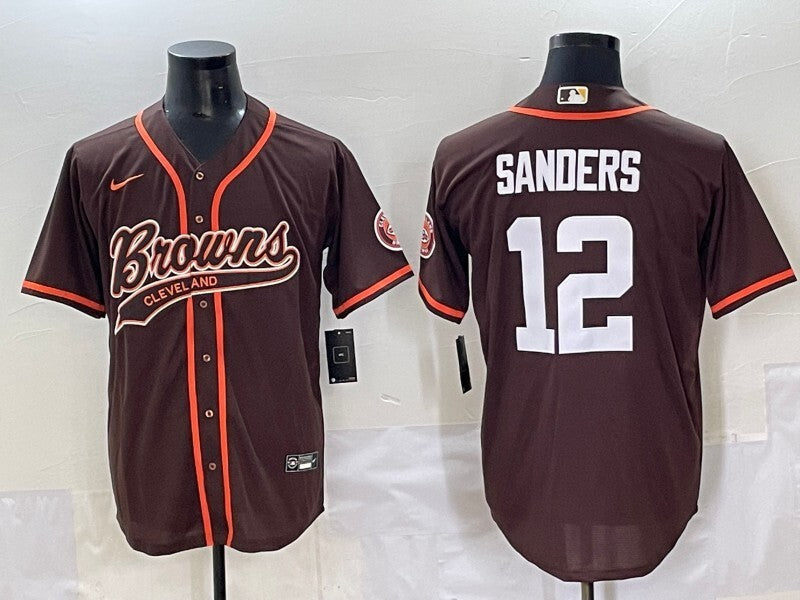 Cleveland Browns #12 Shedeur Sanders Collaboration Style 2