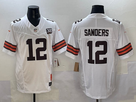 Cleveland Browns #12 Shedeur Sanders Retro V3 Style 4