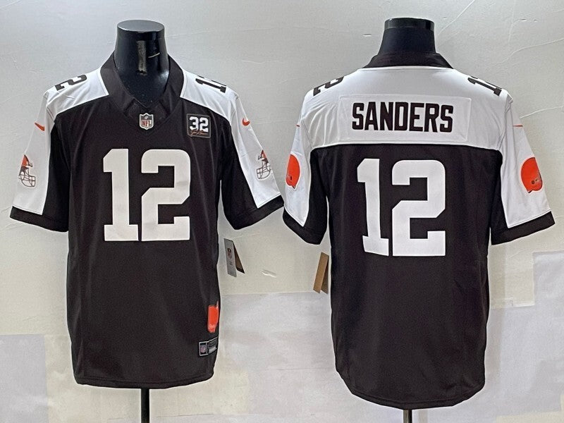Cleveland Browns #12 Shedeur Sanders Retro V3 Style 7