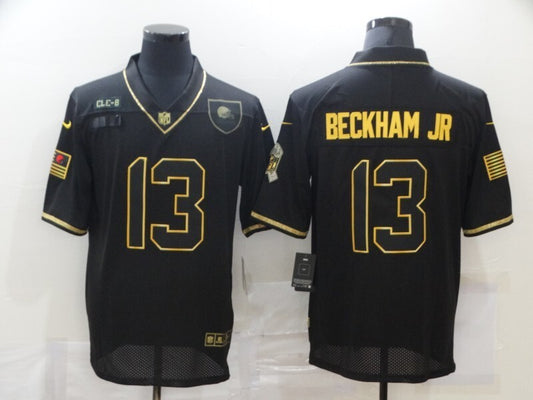 Cleveland Browns #13 Odell Beckham Jr 20 Salute Retro Gold 834 Style 1