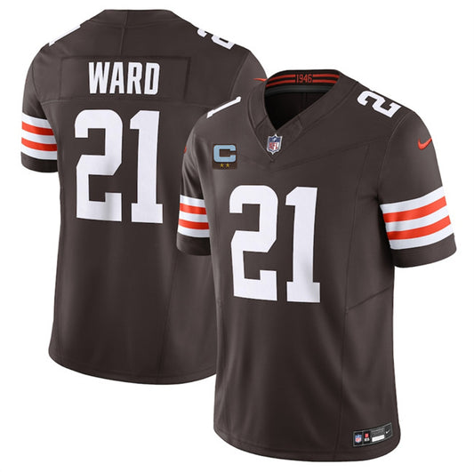 Cleveland Browns #21 Denzel Ward Brown 2025 F.U.S.E. With 2-Star C Patch