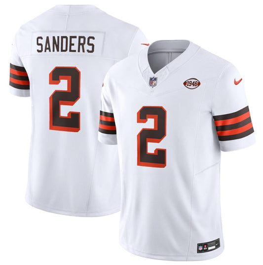 Cleveland Browns #2 Shedeur Sanders White 2026 1946 Collection F.U.S.E. Vapor