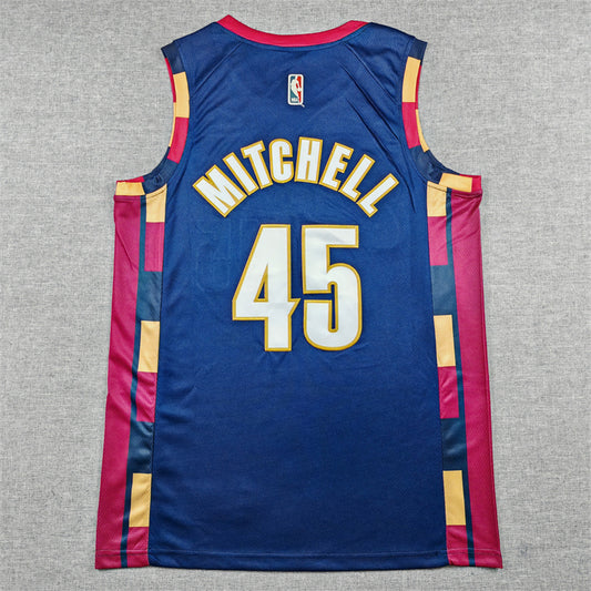 Cleveland Cavaliers #45 Donovan Mitchell Cavaliers 45 Classic Blue Style 1