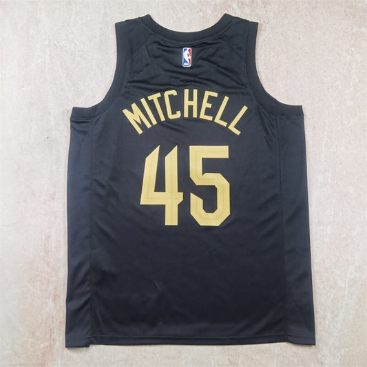 Cleveland Cavaliers #45 Donovan Mitchell Hot Press Cavaliers Style 1