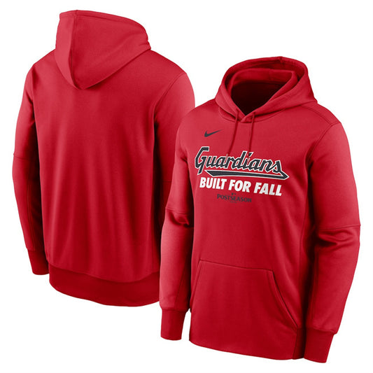 Cleveland Guardians Red Cooperstown Collection Logo Club Pullover Hoodie