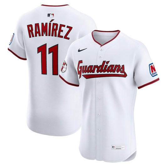 Cleveland Guardians #11 Jose Ramirez Home Elite Jersey - White
