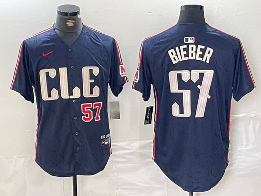 Cleveland Guardians #57 Shane Bieber Indians City Style 2