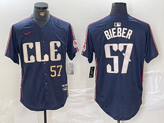 Cleveland Guardians #57 Shane Bieber Indians City Style 3