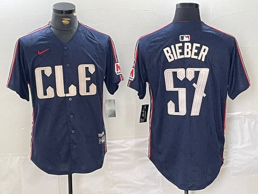 Cleveland Guardians #57 Shane Bieber Indians City Style 5