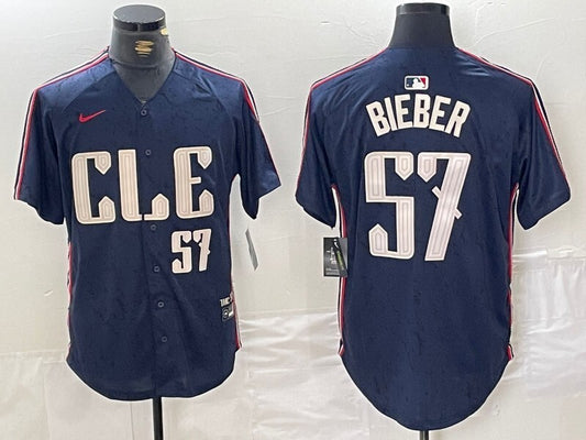 Cleveland Guardians #57 Shane Bieber Indians City Style 7